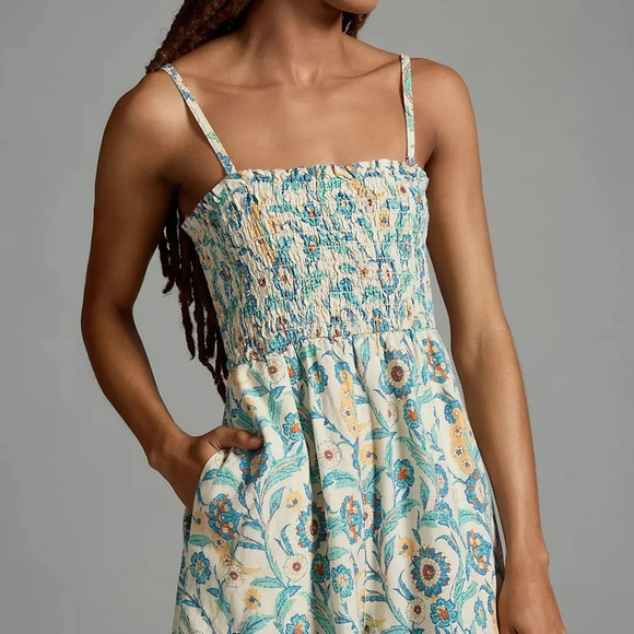 NWT Anthropologie Pilcro Smocked Romper 1X - Picture 4 of 4